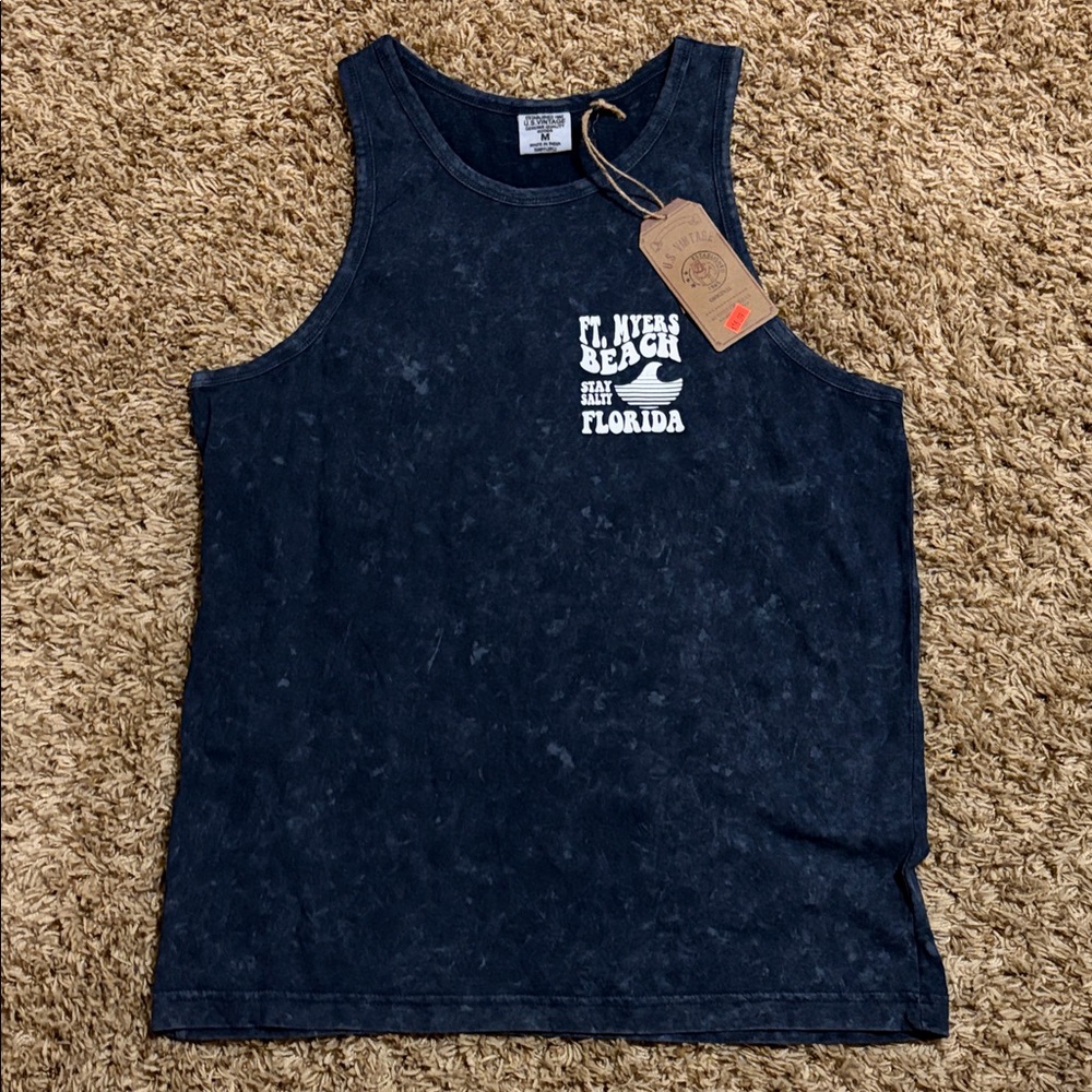 Women’s Fort Myers’s Beach Blue Tank Top Size M